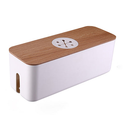 Boîte cache câble organiseur bureau range bois érable multiprises chargeur téléphone sécurité rangement écologique responsable renouvelable environnement - lebois-eco.com