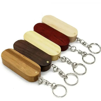 Clé usb pliable porte-clé bois bambou personnalisable logo texte cadeaux promotion entreprise mariage photographe goodies durable - lebois-eco.com