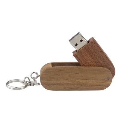 Clé usb pliable porte-clé bois bambou personnalisable logo texte cadeaux promotion entreprise mariage photographe goodies durable - lebois-eco.com