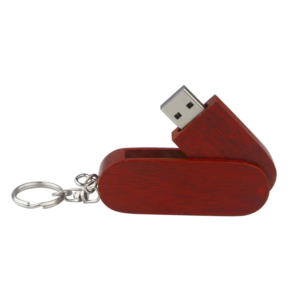 Clé usb pliable porte-clé bois bambou personnalisable logo texte cadeaux promotion entreprise mariage photographe goodies durable - lebois-eco.com