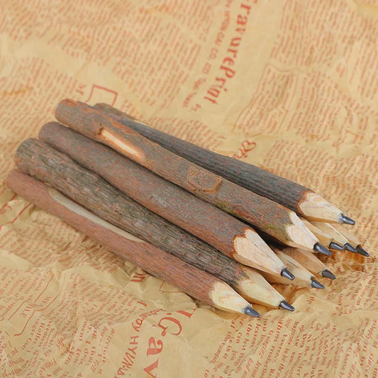 Crayon de papier en bois naturel artisanal fait main écriture dessin dureté 2B écologique durable compostable - lebois-eco.com