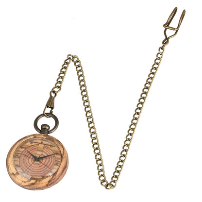 Montre gousset poche bois naturel bambou unisexe smoking mode bijoux accessoires cadeau anniversaire noël mariage environnement écologie renouvelable responsable - lebois-eco.com