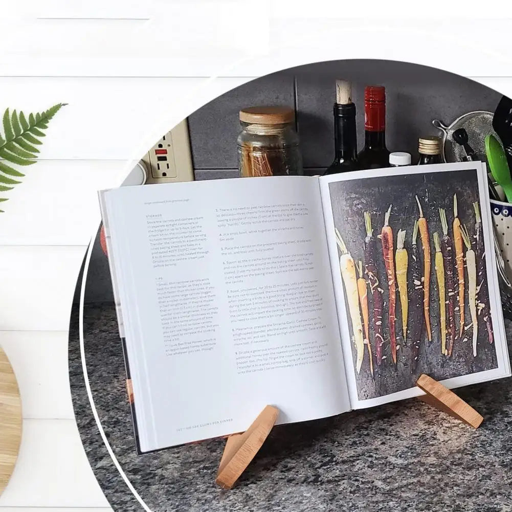 Support bois porte livre recettes cuisine tablette ipad apple présentoir lecture art décoration maison intérieur écologique durable - lebois-eco.com