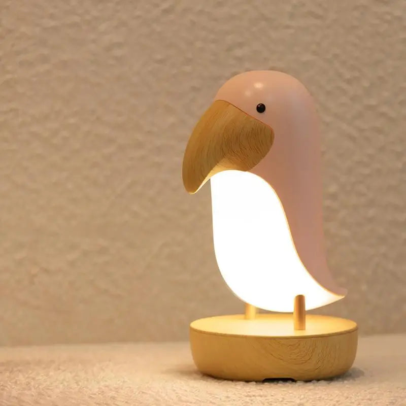 Veilleuse lampe nuit toucan animaux led usb sans fil rechargeable décoration maison chambre coucher enfant bébé cadeau noël anniversaire - lebois-eco.com