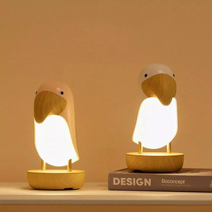 Veilleuse lampe nuit toucan animaux led usb sans fil rechargeable décoration maison chambre coucher enfant bébé cadeau noël anniversaire - lebois-eco.com