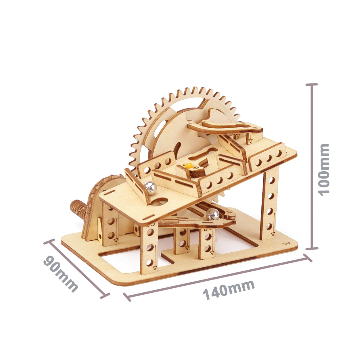 Kit course bille marble à assembler enfant bois recyclable jouet cadeau anniversaire noël modèle spirale acitivité jeu création environnement écologique éco-responsable renouvelable