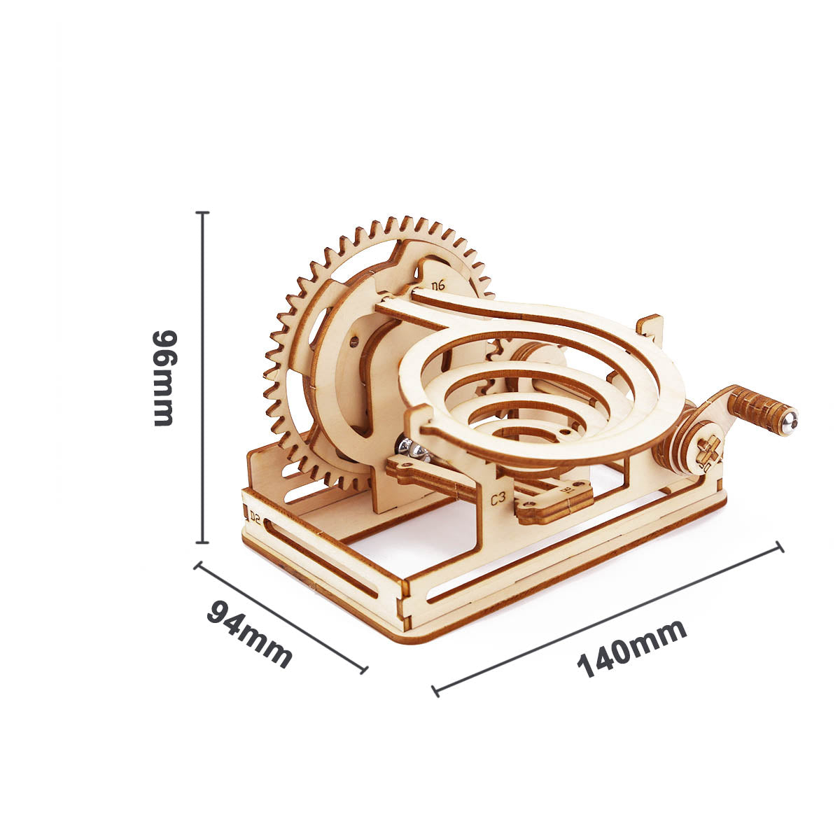 Kit course bille marble à assembler enfant bois recyclable jouet cadeau anniversaire noël modèle spirale acitivité jeu création environnement écologique éco-responsable renouvelable