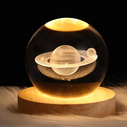 Lampe / veilleuse de chevet « Galaxie » gravure 3D