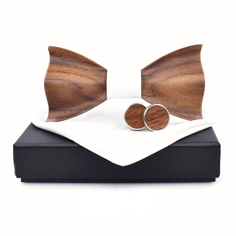 Noeud papillon bois bambou manchette boutons écharpe homme tenue élégant soirée mariage fête smoking cravate cadeau renouvelable environnement écologique responsable - lebois-eco.com