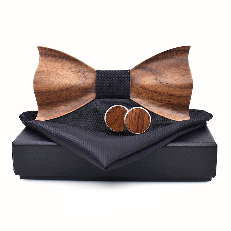 Noeud papillon bois bambou manchette boutons écharpe homme tenue élégant soirée mariage fête smoking cravate cadeau renouvelable environnement écologique responsable - lebois-eco.com