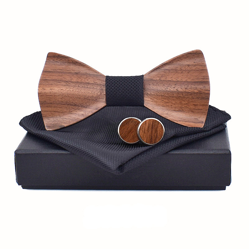 Noeud papillon bois bambou manchette boutons écharpe homme tenue élégant soirée mariage fête smoking cravate cadeau renouvelable environnement écologique responsable - lebois-eco.com