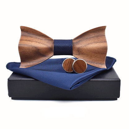 Noeud papillon bois bambou manchette boutons écharpe homme tenue élégant soirée mariage fête smoking cravate cadeau renouvelable environnement écologique responsable - lebois-eco.com