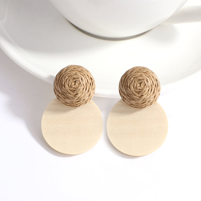 Boucles d'oreilles artisanales en bois