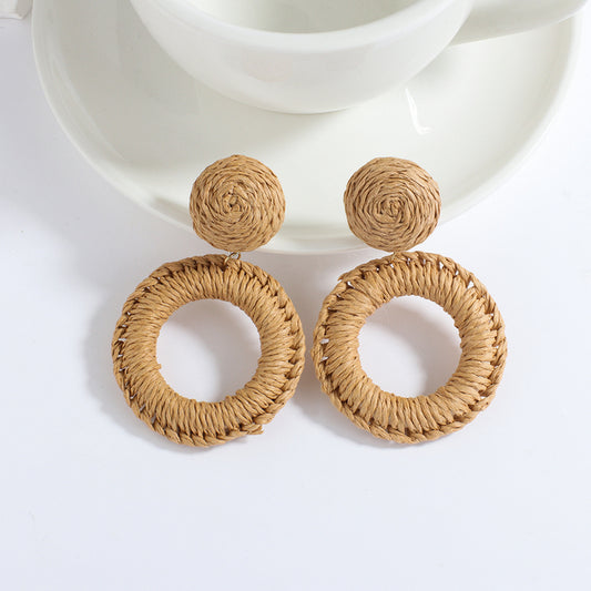 Boucles d'oreilles artisanales en bois